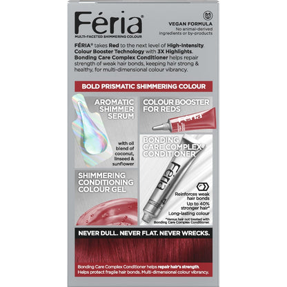 L'Oreal Paris Feria Multi-Faceted Shimmering Permanent Hair Color, R57 Cherry Crush (Intense Medium Auburn), Pack of 2 Hair Dye Kit