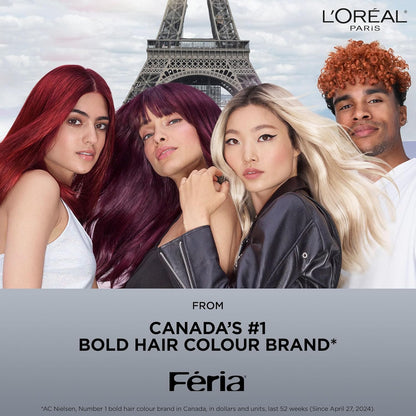 L’Oreal Paris Feria Multi-Faceted Shimmering Permanent Hair Color, High Intensity Hair Dye for 3X Highlights, 10 Jet Black (Blackest Black), 1 Hair Dye Kit (Pack of 2)