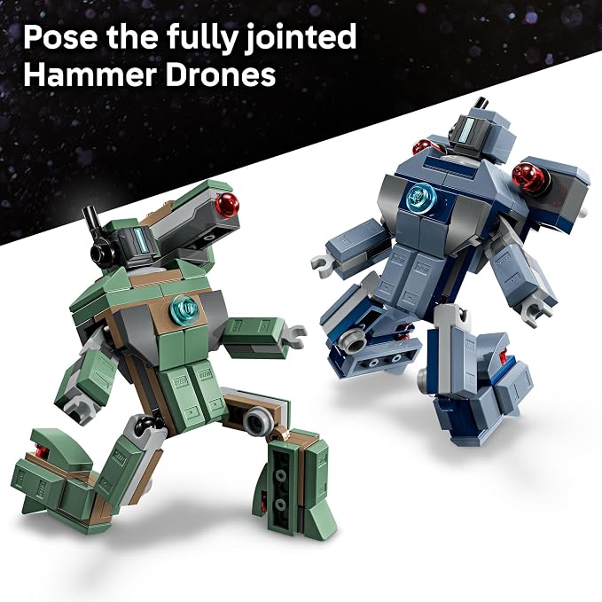 LEGO Marvel Iron Man & War Machine vs. Hammer Drones Building Toy - Pretend Play Set W/ 2 Toy Minifigures - Kids Building Blocks for Boys & Girls, Ages 7+ - Gift Idea for Birthdays - 76320