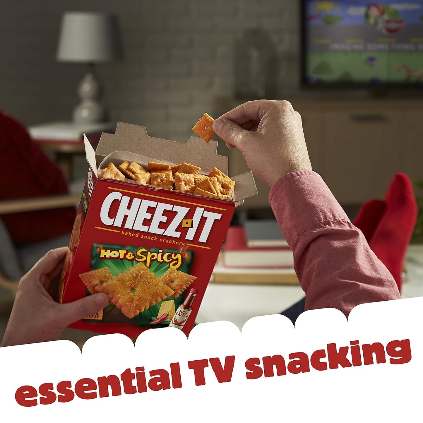 Cheez-It Baked Snack Cheese Crackers, Hot & Spicy, 7 oz Box