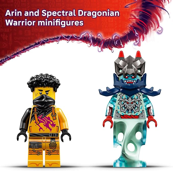 LEGO NINJAGO Arin’s Spinjitzu Battle Mech Building Toy - Ninja Building Set for Kids, Ages 7+ - with Arin, Baby Ryu, & Villain Minifigures - Gift Idea for Boys, Girls, & Dragons Rising Fans - 71839