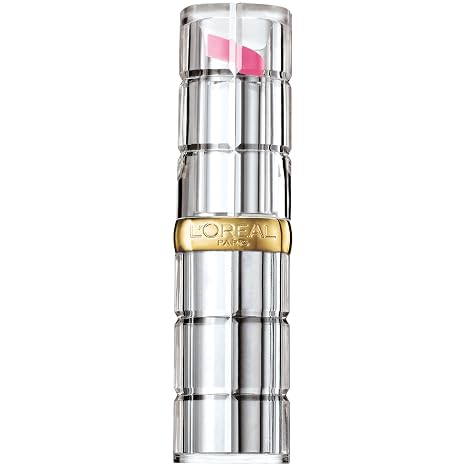 L'Oreal Paris Makeup Colour Riche Shine Lipstick, Glazed Pink, 0.1 oz.
