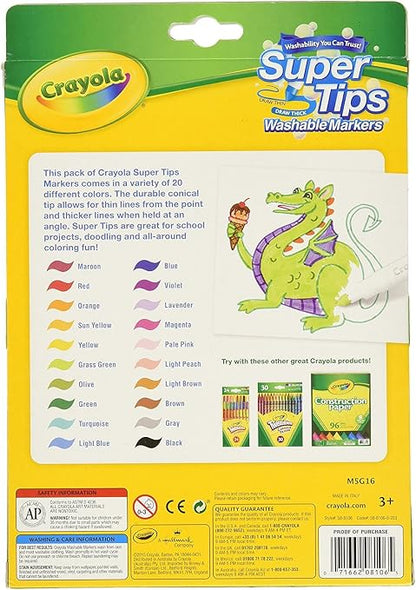 Crayola 58-8106 20CT Super Tips Marker (Pack of 4)