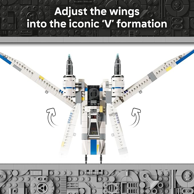 LEGO Star Wars Rebel U-Wing Starfighter Building Set - Includes Cassian Andor, Dedra Meero and K-2SO - Model Action Toy - Birthday Gift Idea for Boys, Girls, Kids, Ages 8+ - 75399