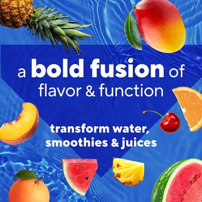 Vitafusion Hydraboost Drink Powder Packets, Electrolytes Support Daily Hydration, Vitamins Support Cellular Energy & Immune Health, Prebiotic Fiber Supports Gut Health, Variety Pack, 18 Sticks