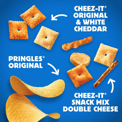 Cheez-It, Pringles Variety Pack Snacks, Lunch Snacks, Family Size (20 Packs)