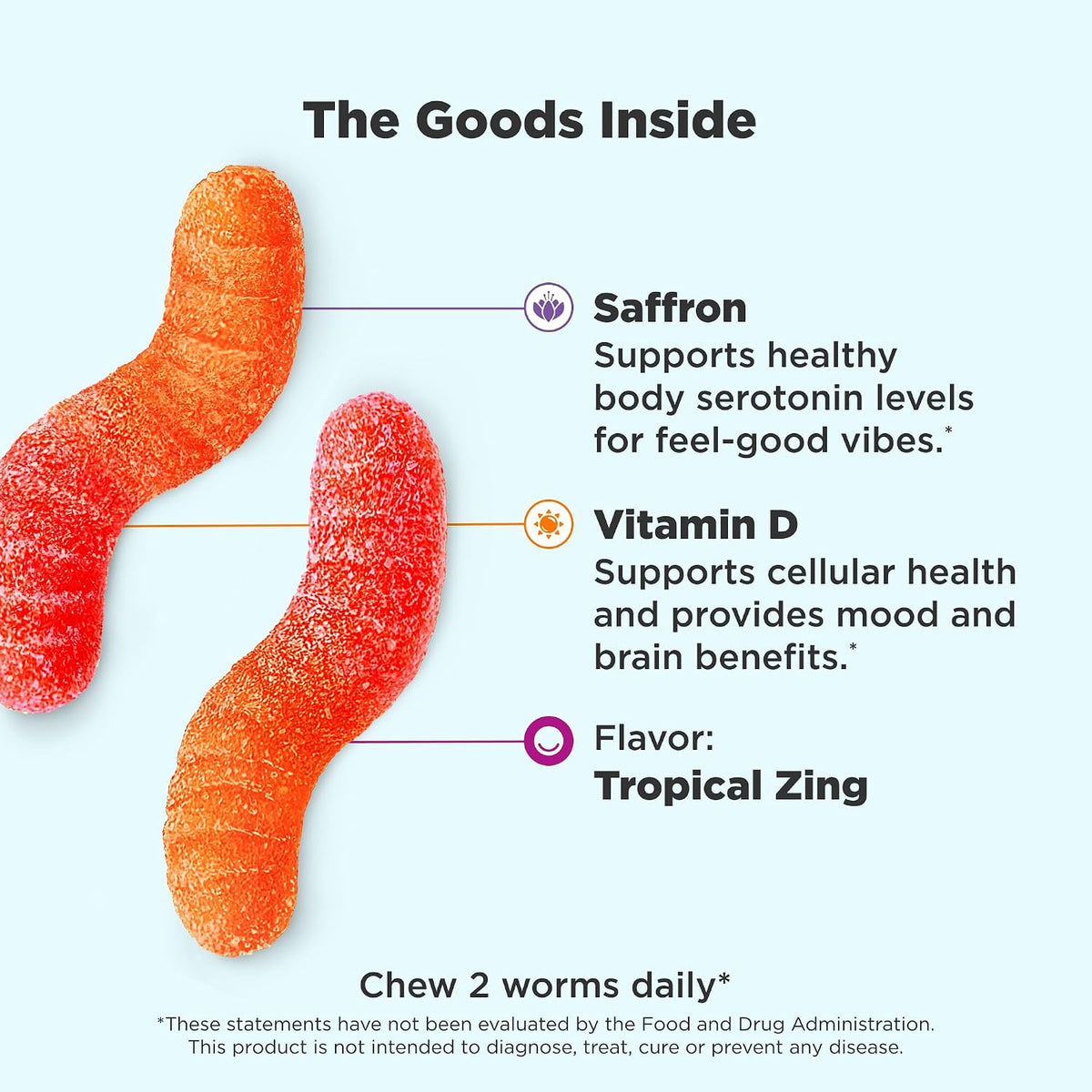 OLLY Hello Happy, Mood Support Gummies for Adults*, Vitamin D - 90 Count