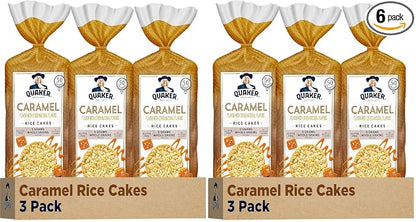 Quaker Large Rice Cakes,Caramel,(Pack of 6)