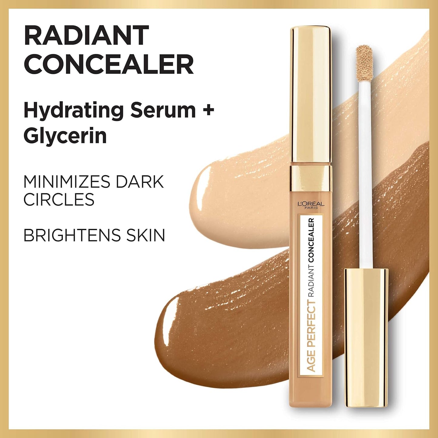 L’Oréal Paris Age Perfect Radiant Concealer with Hydrating Serum and Glycerin, Almond