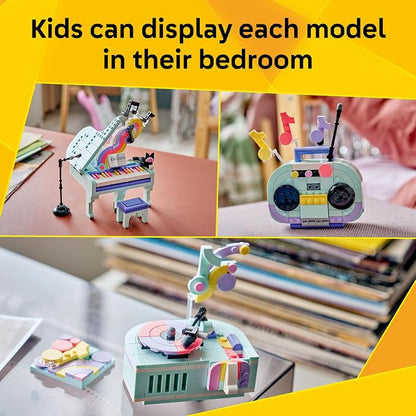 LEGO Creator 3 in 1 Music Decor Piano with Cat 31392 | Building Toys for Girls & Boys, Ages 9+, 3 Building Options, Bedroom or Desk Decor, 485 pieces, Gift for Birthdays
