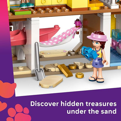 LEGO Friends Beach House with Seals Building Toy for Girls & Boys - Pretend Play Set for Kids, Ages 7+ - W/3 Minidolls, 2 Toy Animals, & Accessories - Gift Idea for Birthdays - 42699