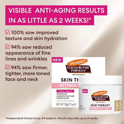 Palmer's Skin Therapy Face Cream, Retinol-10 Moisturizer, 2.7 Fl Oz (Pack of 6)