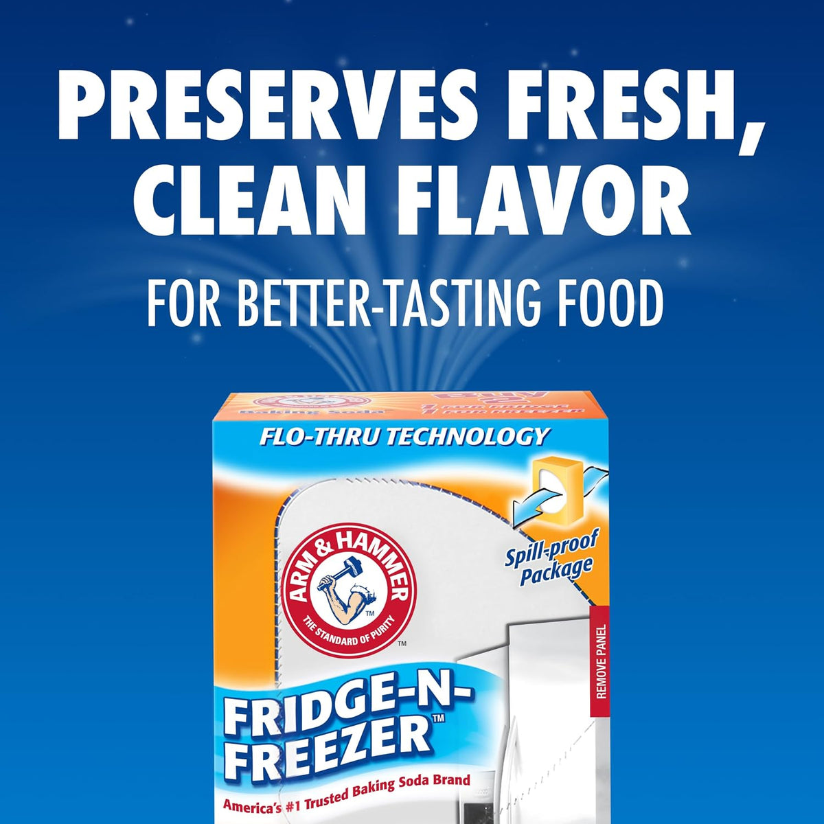 Arm & Hammer Baking Soda Fridge-n-Freezer Odor Absorber, Orange 14 oz, Pack of 24