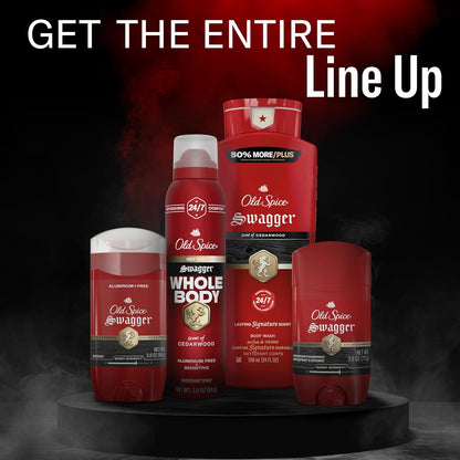 Old Spice Whole Body Deodorant for Men, Swagger, Aluminum Free Spray for 24/7 Freshness, Dermatologist Tested Whole Body Deodorant, 3.5 Ounce