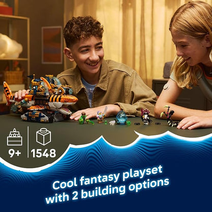 LEGO DREAMZzz Tiger Shark Tank Building Toy for Boys & Girls - Ages 9+ - Pretend Play Set for Kids, Ages 9+, W/2 Build Options - Includes 5 Minifigures - Gift Idea for Birthdays - 71515