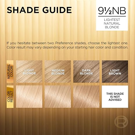 L'Oreal Paris Superior Preference Luminous Fade-Defying Permanent Hair Color, Hair Dye For Up to 9 Weeks of Radiance, Lightest Natural Blonde 9.5NB, 1 Hair Dye Kit (Pack of 3)