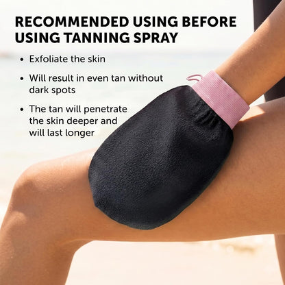 VALITIC Exfoliating Glove Body Scrubber Mitt for Shower, 1 Blackpink
