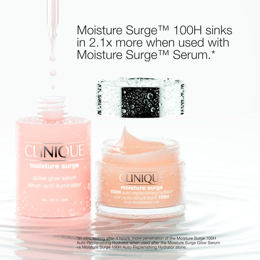 Clinique Moisture Surge Active Glow Serum with Lactic Acid, Hyaluronic Acid + Vitamin C | Hydrating, Lightweight + Oil Free
