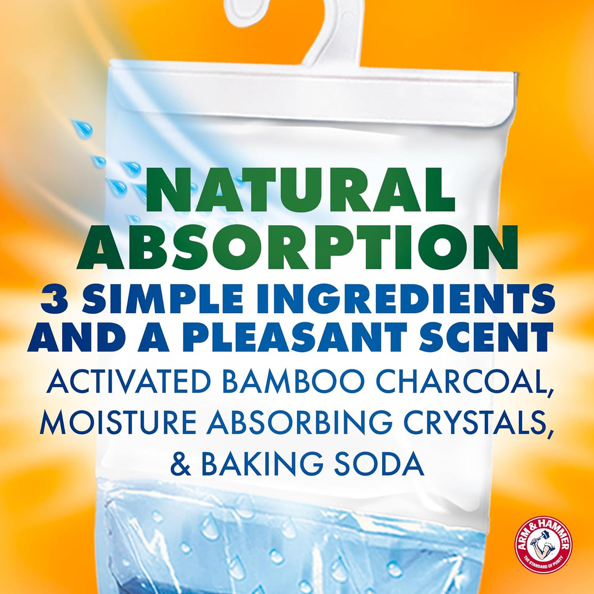 Arm & Hammer Essentials Hanging Moisture Absorber and Odor Eliminator, 17.5 oz., Linen Fresh, Moisture Absorbers for Closets, Laundry Rooms and Bedrooms, Long-Lasting Freshness (Pack of 12)