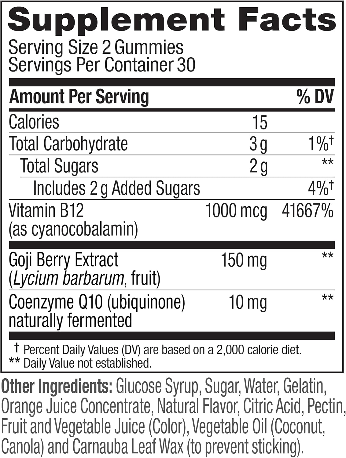 OLLY Extra Strength Daily Energy, Vitamin B12, CoQ10, Berry Yuzu - 60 Count