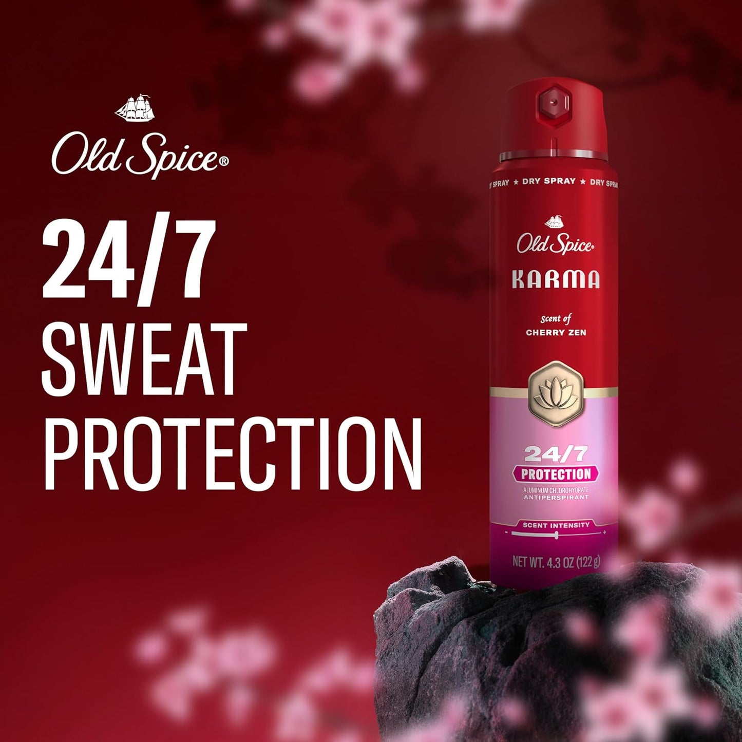 Old Spice Red Collection Antiperspirant Spray + Aluminum Free Deodorant Bundle for Men, Karma with Cherry Spice, Black Pepper, & Sandalwood Scent, 24/7 Sweat & Odor Protection (Pack of 2)