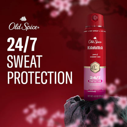 Old Spice Red Collection Antiperspirant Spray + Aluminum Free Deodorant Bundle for Men, Karma with Cherry Spice, Black Pepper, & Sandalwood Scent, 24/7 Sweat & Odor Protection (Pack of 2)