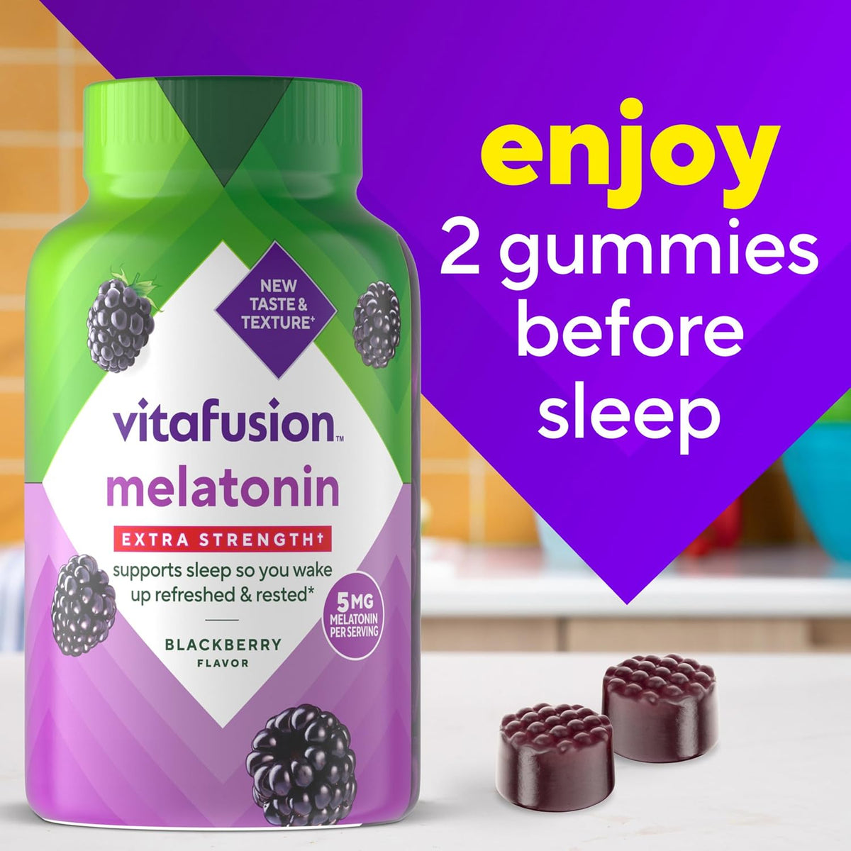 Vitafusion Melatonin Gummies 5mg Per 2 Gummies | 120 Count