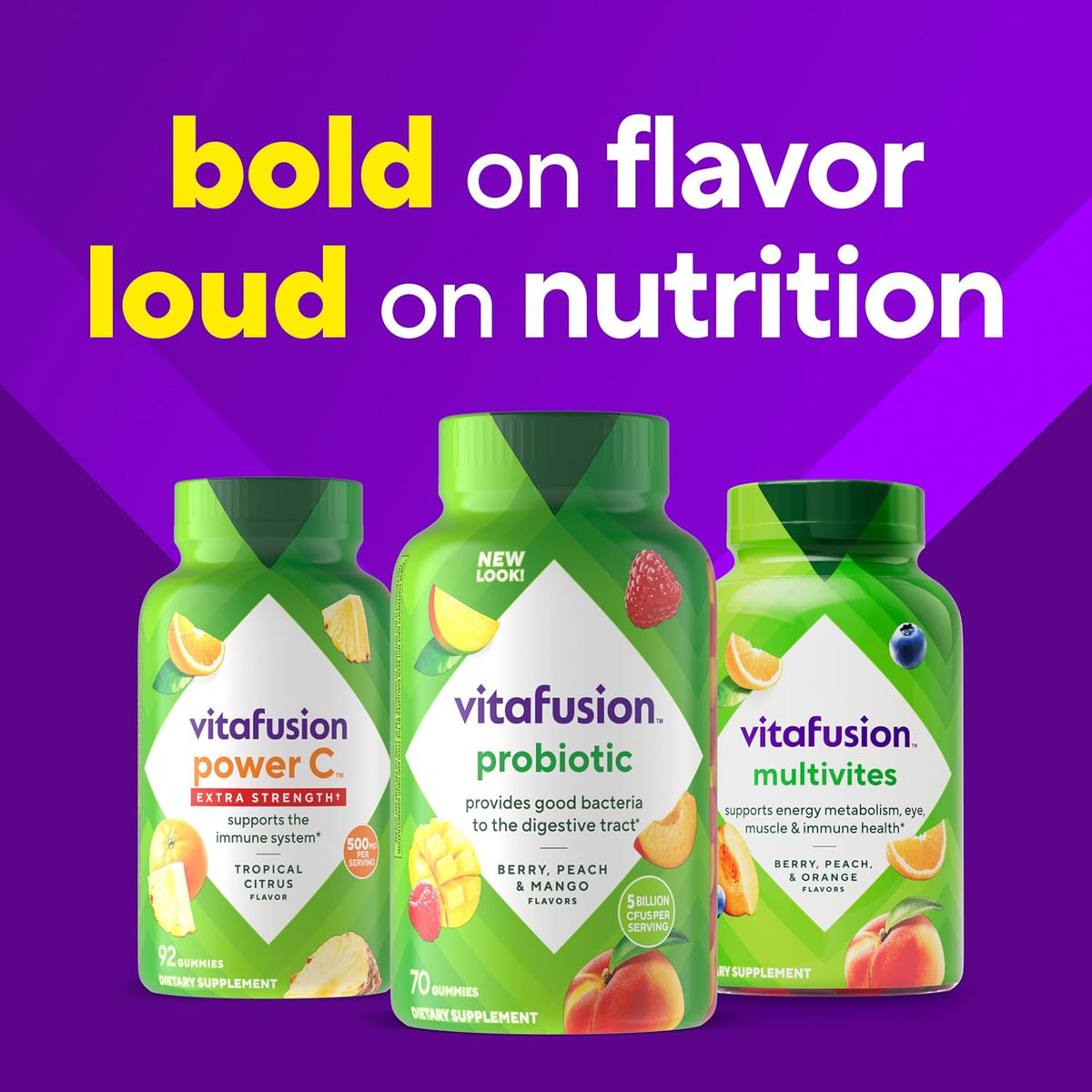 Vitafusion Probiotic Gummies | 5 Billion CFU Per 2 Gummies