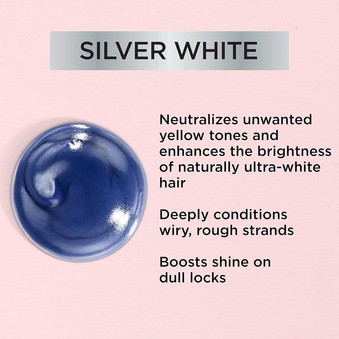 L’Oreal Paris Le Color Gloss One Step Toning Gloss, In-Shower Hair Toner with Deep Conditioning Treatment Formula for Gray Hair, Silver White, 1 Kit