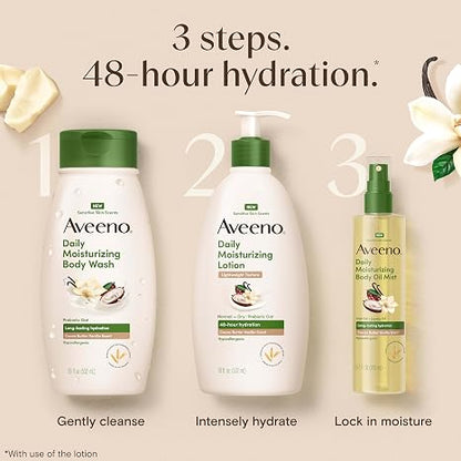 Aveeno Daily Moisturizing Body Oil Mist, Cocoa Butter Vanilla Scent, 6.7 fl. oz
