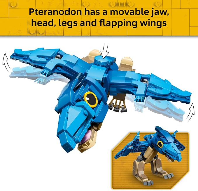 LEGO Jurassic World Baby Dinosaur: Pteranodon 77977 | Building Toy for Boys & Girls, Ages 7+, Dinosaur Toy for Kids, Pretend Play, Easy Build, 373 pieces, Gift for Birthdays