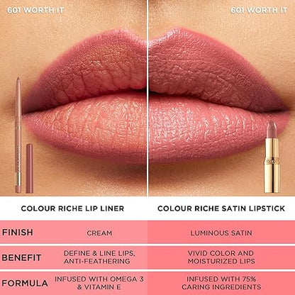 L'Oreal Paris Colour Riche Lip Liner Pencil,Creamy Lip Liner with Omega 3 and Vitamin E,772 Lasting Plum (Deep Reddened Plum),(Pack of 2)