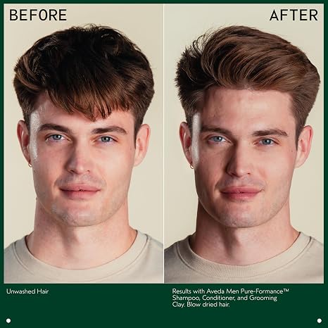 AVEDA Men Pure-Formance Grooming Clay | Strong Pliable Hold | Matte Finish | Lightweight Hair Styling Clay | 92% Naturally Derived*, 2.5 Ounce