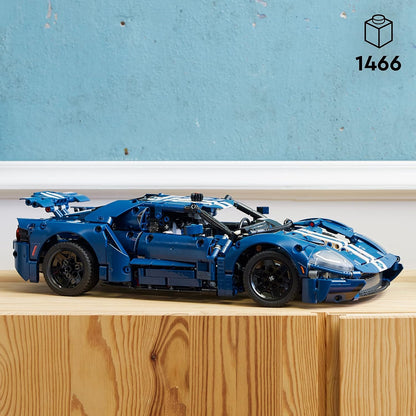 LEGO Technic 2022 Ford GT Building Set for Adults - Collectible Kit W/Authentic Features, Ages 18+ - 1:12 Scale - Gifts for Men & Women - Display as Bedroom or Home Decor - 42154