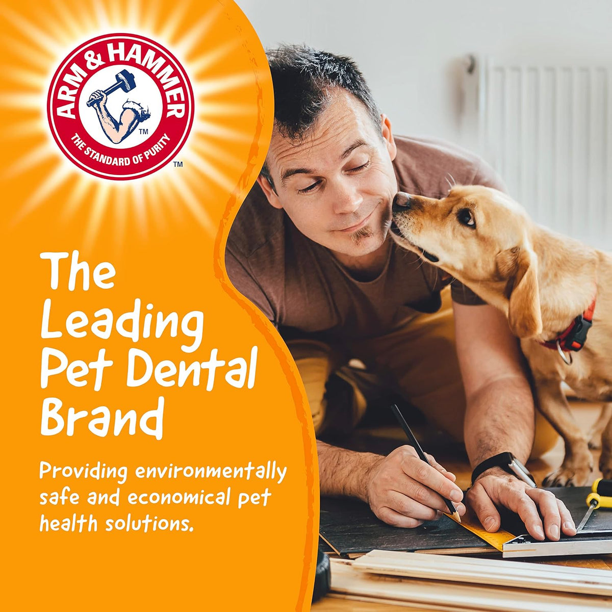 Arm & Hammer Chew Tools Compressed Wood Hammer Dog Chew Toy, 7 In