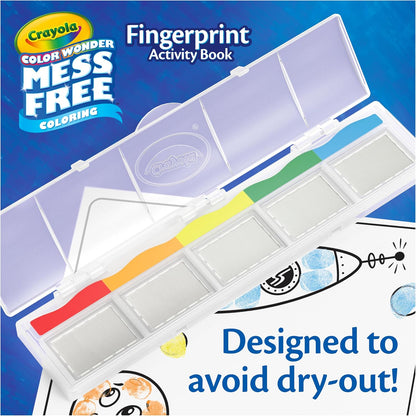 Crayola Color Wonder Mess Free Fingerprint Activity Book, Finger Painting Alternative, Arts & Crafts Gift for Kids Ages 3+