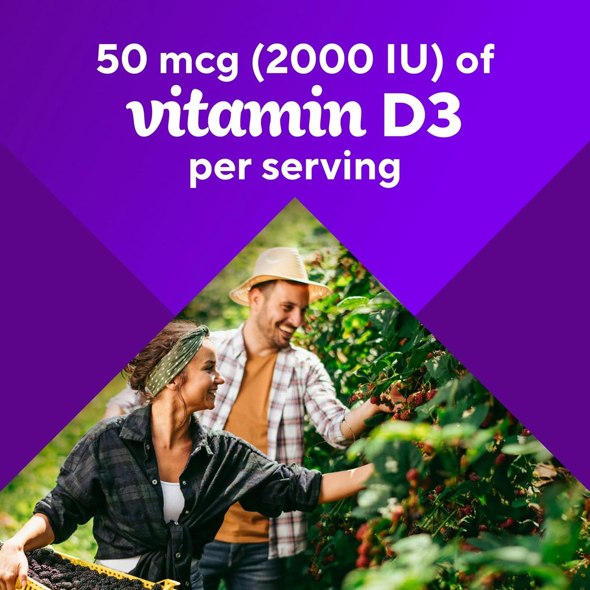 Vitafusion Vitamin D3 Gummies | 2000 IU (50 mcg) Per 2 Gummies