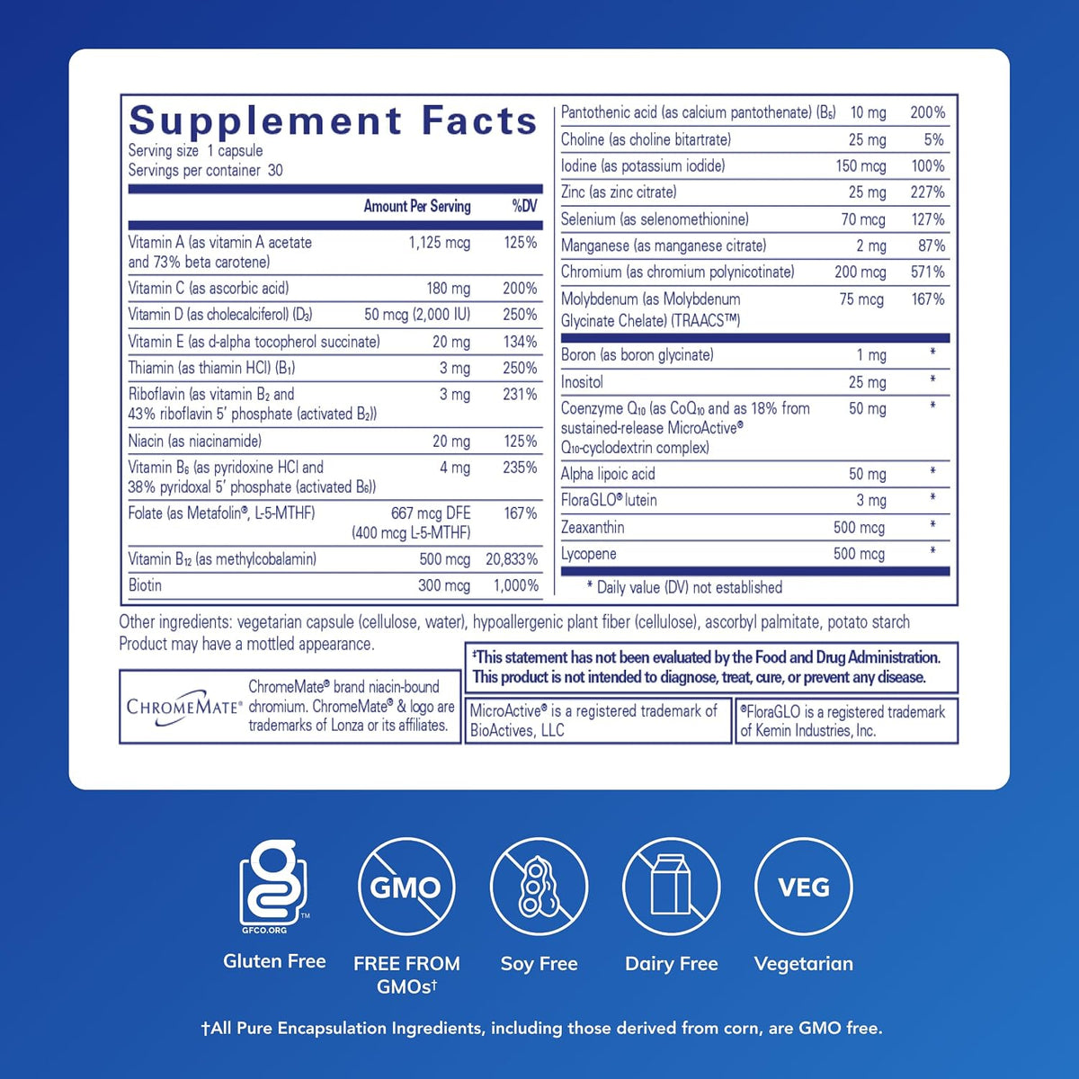 Pure Encapsulations O.N.E. Multivitamin, 30 Capsules