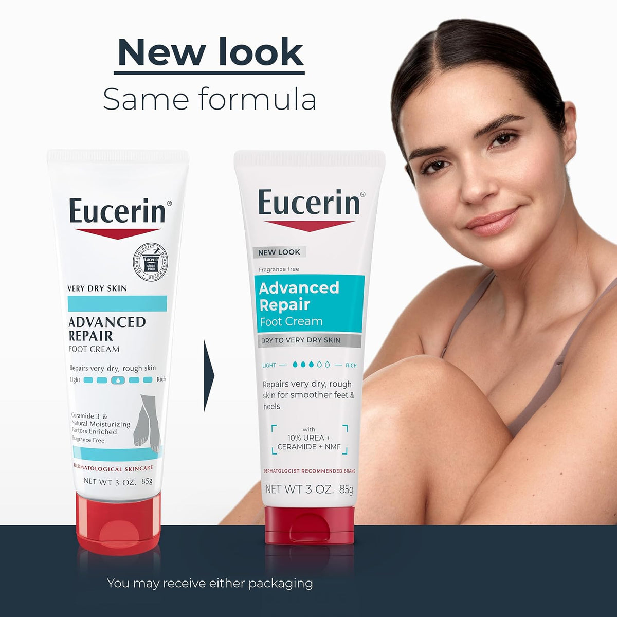 Eucerin Advanced Repair Foot Cream with Urea, Multipack, 12 x 3 OZ