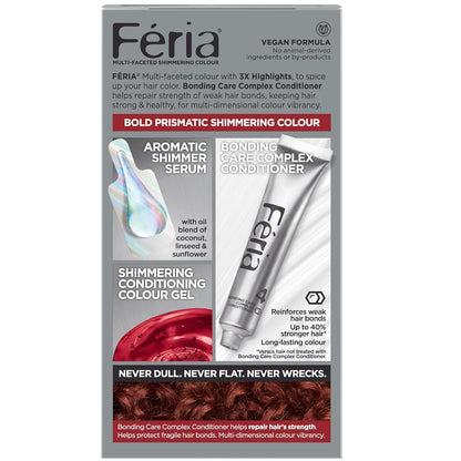 L'Oreal Paris Feria Multi-Faceted Shimmering Permanent Hair Color, High Intensity Hair Dye for 3X Highlights, 560 Hot Chili, 1 Kit (Pack of 2)
