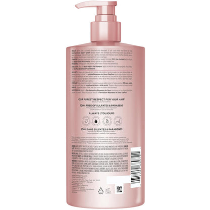 L'Oreal Paris Sulfate Free Bond Repair+ Shampoo, Hair Shampoo with Amino Acid Complex, Strengthens and Repairs Damaged or Color Treated Hair, EverPure, 23 Fl Oz (Packaging May Vary)