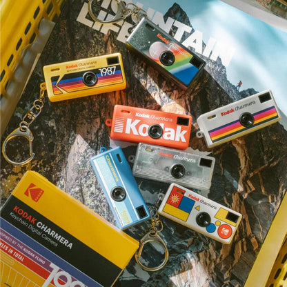 KODAK CHARMERA Keychain Digital Camera Blind Box Whole Set (6PC),Mini Camera,Digicam,Video Recording,Bag Charm,1.6 Megapixels,Micro SD Card Slot,for Beginners Teens and Adults
