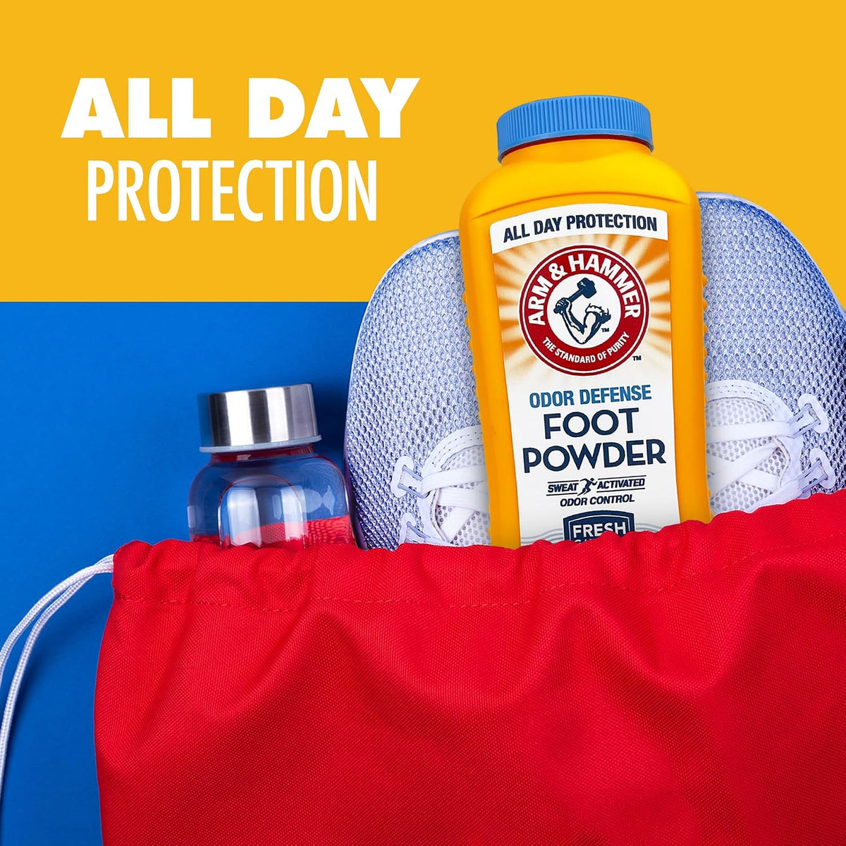Arm & Hammer Foot Powder for Shoes & Feet, Talc-Free Odor & Moisture Control for Men & Women, 7 oz (9 Pack)