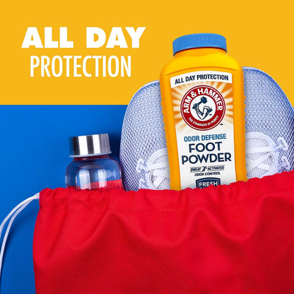 Arm & Hammer Foot Powder for Shoes & Feet, Talc-Free Odor & Moisture Control for Men & Women, 7 oz (9 Pack)