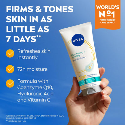 NIVEA Skin Firming Skin Care Set, Body Lotion and Gel Cream, 2 Items Total