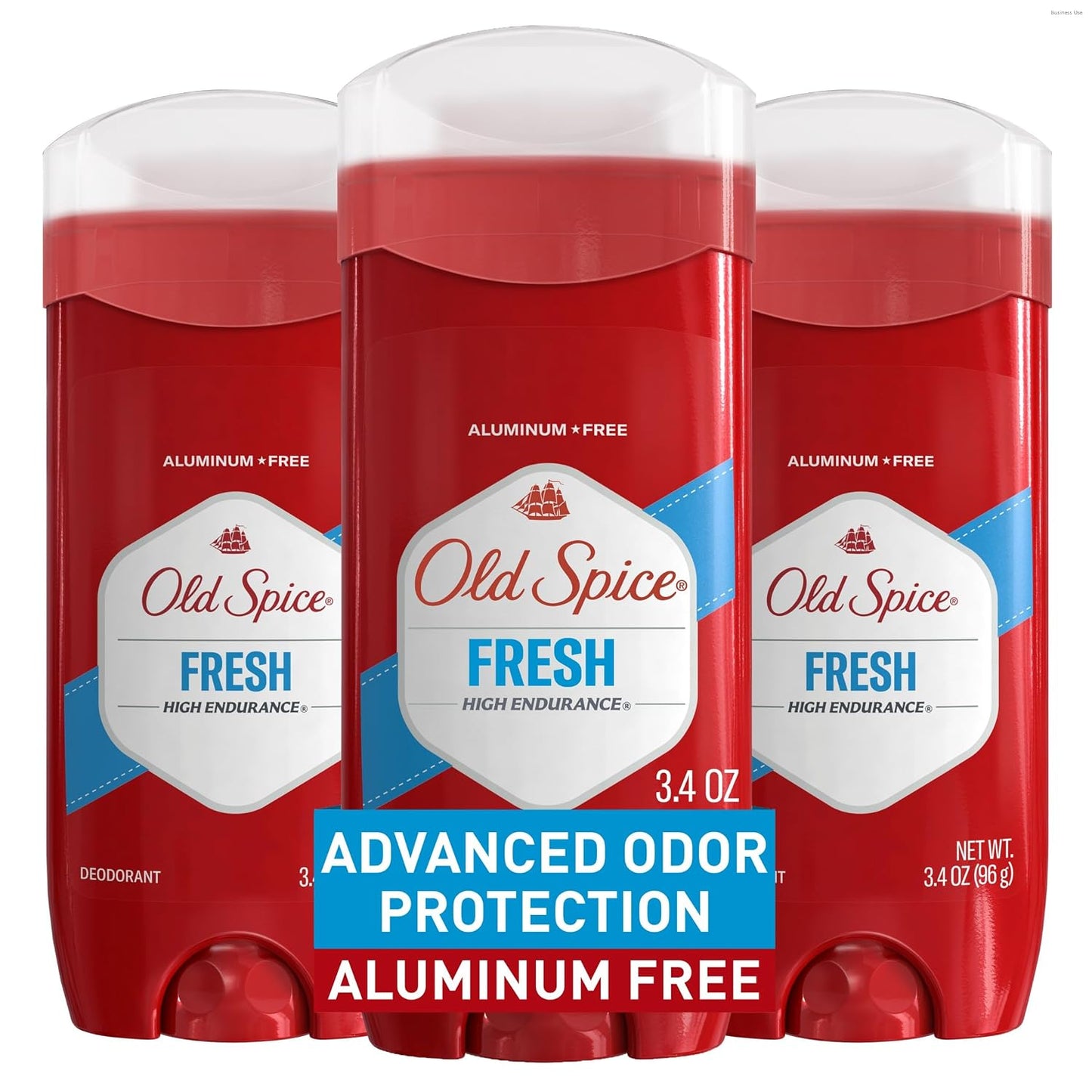 Old Spice Aluminum Free Deodorant For Men, High Endurance, 24/7 Sweat Defense & Odor Protection, 24/7 Freshness & Lasting Scent, Fresh Scent, 3.4 oz (Pack of 3)