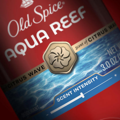 Old Spice Aluminum Free Deodorant for Men, 24/7 Odor Protection, 24/7 Freshness & Lasting Scent, Aqua Reef with Cypress Scent, 3.0 oz