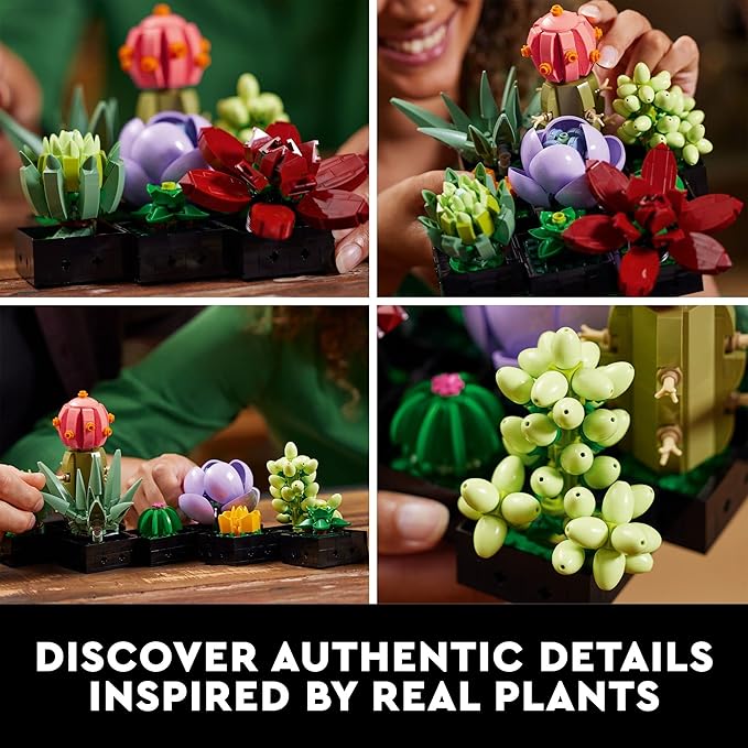 LEGO Botanicals Succulents 10309 | Back to School Gift for Students & Teachers, Building Set for Adults, Ages 18+, 771 Pieces, Artificial Plant Home Decor