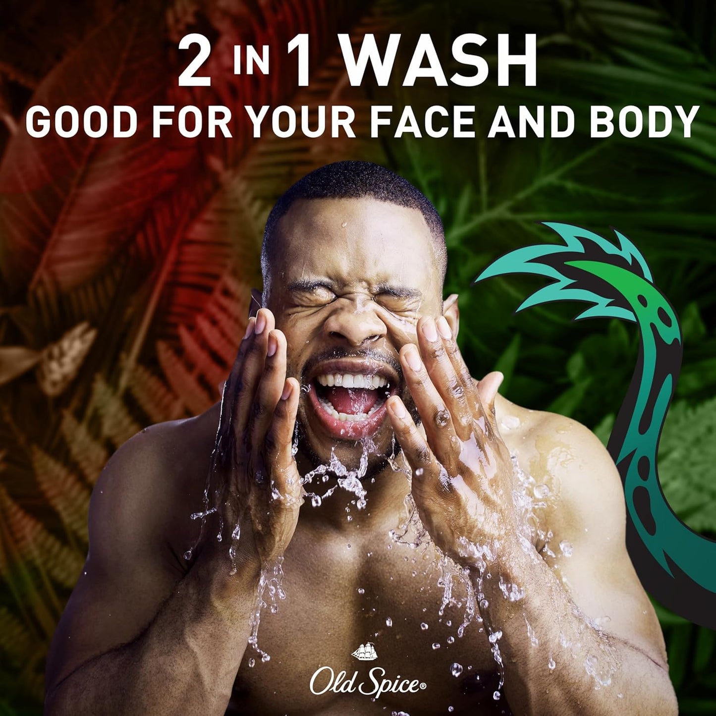 Old Spice Cleansing Body Wash for Men, 3X Defense, 24/7 Shower Fresh with Lasting Scent, 2-in-1 Body & Face Wash, Dragonblast Scent, 24 oz (Pack of 4)