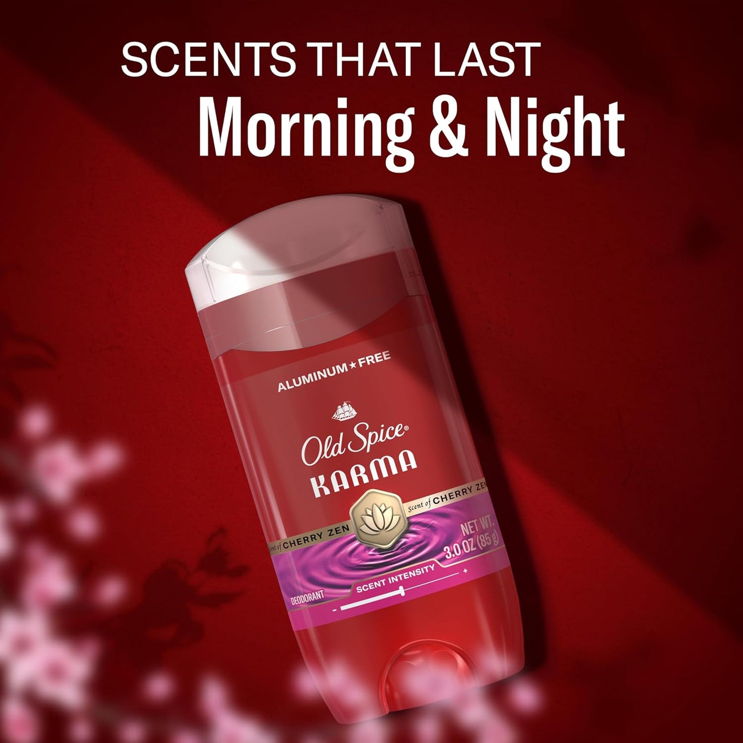 Old Spice Aluminum Free Deodorant for Men, 24/7 Odor Protection, 24/7 Signature Scent & Lasting Freshness, Goes on Clean, Karma with Cherry Spice, Black Pepper, & Sandalwood Scent, 3.0 oz